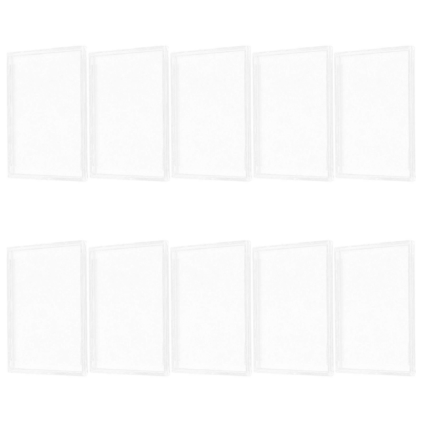 10pcs Durable Acrylic Trading Card Protector Cases   Sturdy Card Holders for Collectible Game Cards, Easy Display & Storage for Collectors