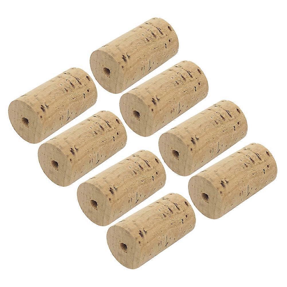 8pcs Durable Flute Cork Plugs Natural Material Replacement Stoppers for Woodwind Instruments Maintenance Compact Design Safe for Flute Repairs