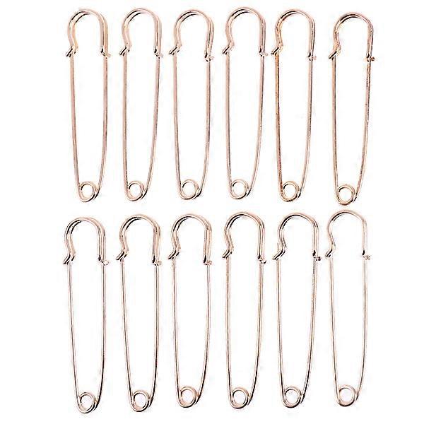 12 pcs large heavy duty stainless steel large jumbo safety pin Gold