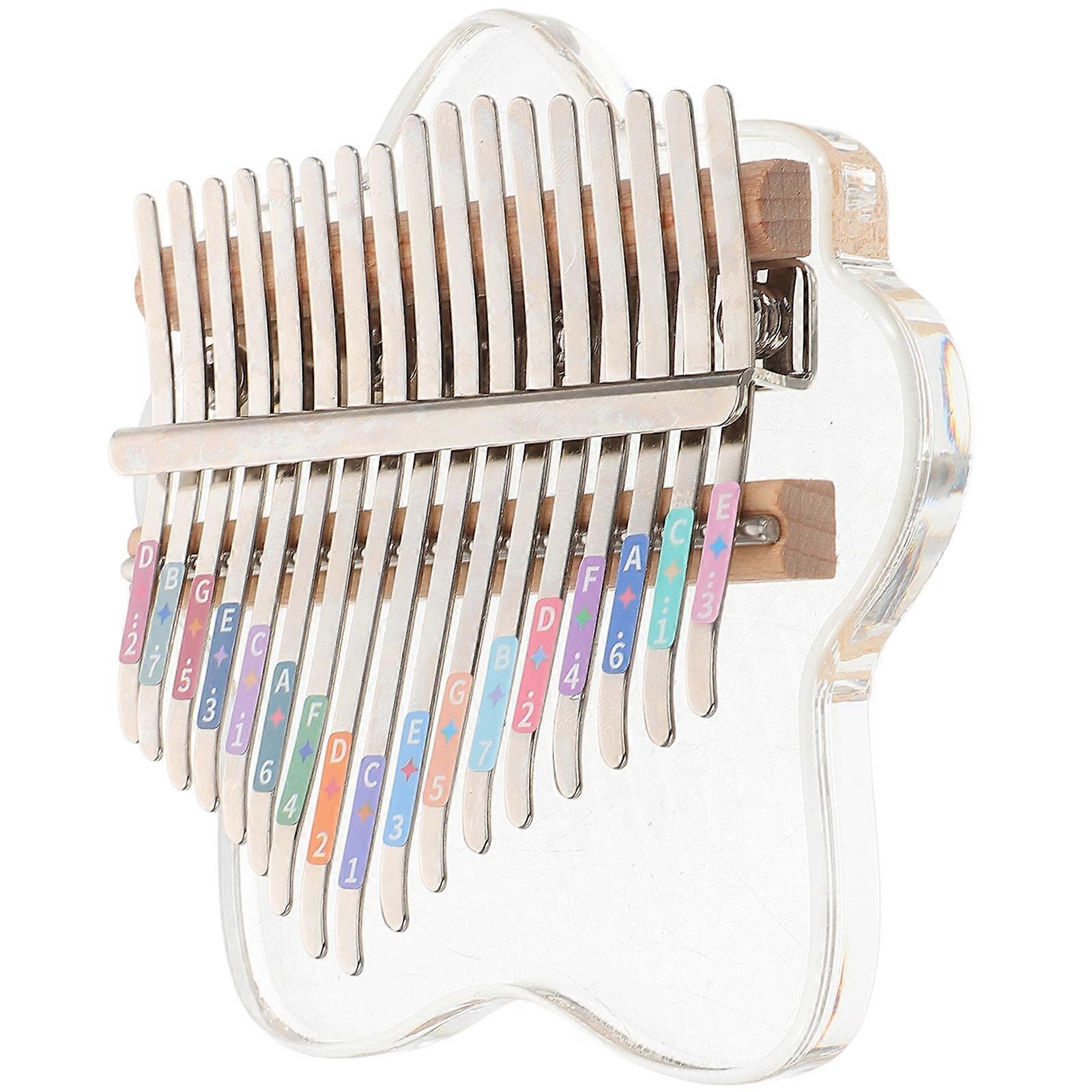 Transparent Acrylic Kalimba with 17 Keys Portable Musical Instrument for Beginners and Kids 6.3 x 3.1 inches