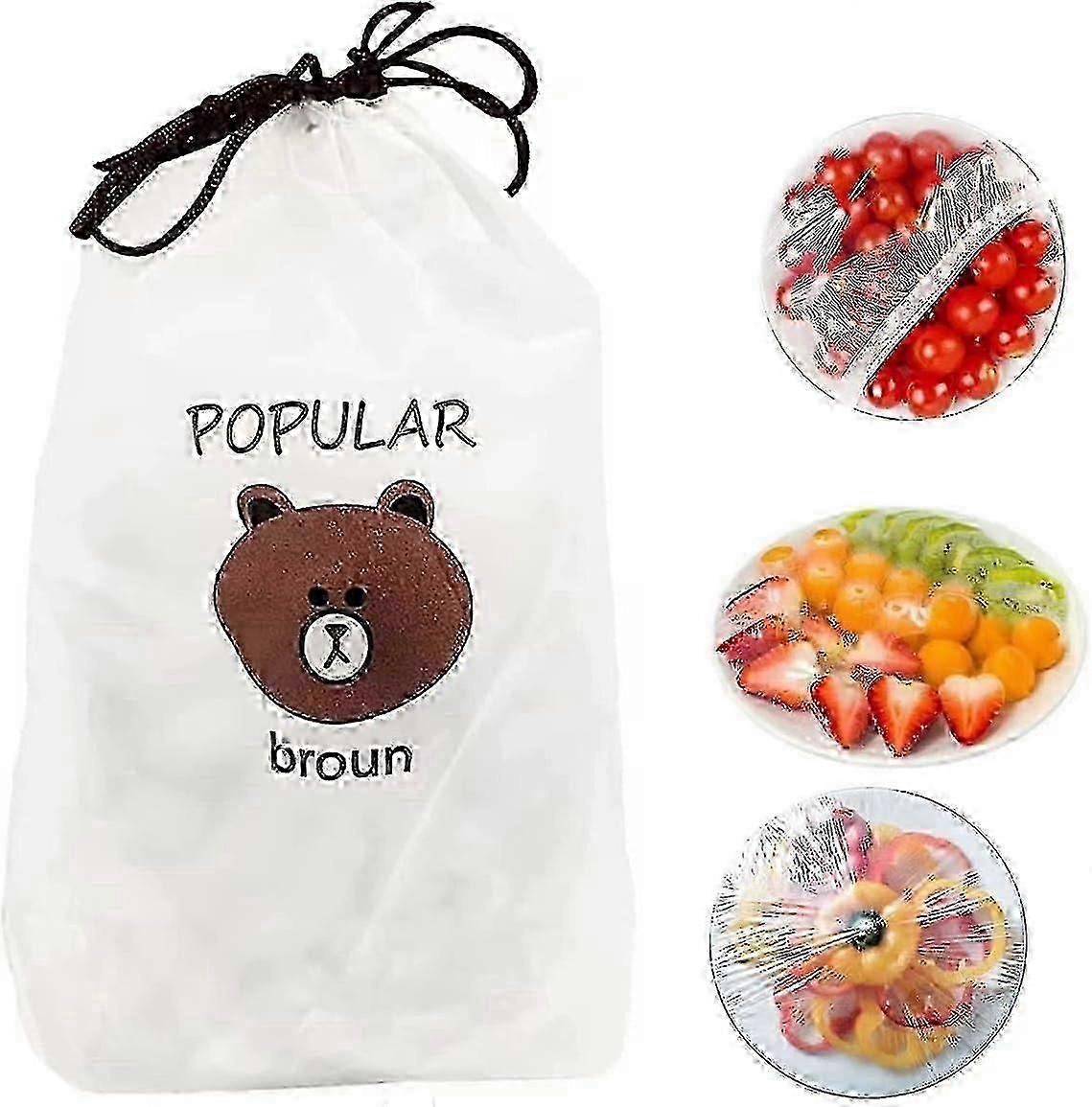 Safe And Durable Reusable Plastic Wrap, Elastic Fresh Keeping Bags For Versatile Use, Transparent Color Ensures Quick Food Check, Clean And Tidy mi