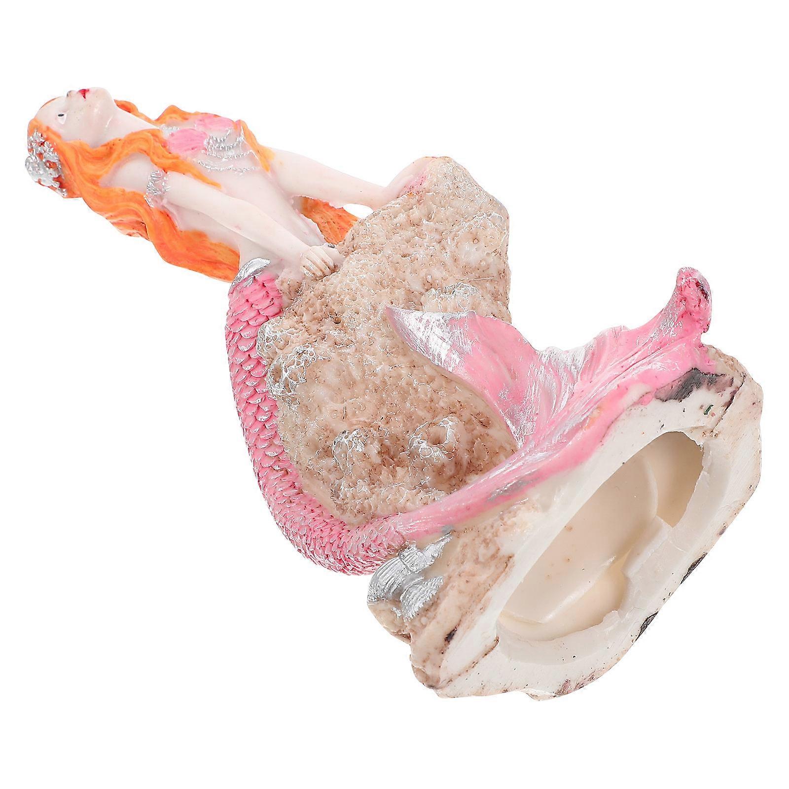 Mermaid Figurine Home Decoration For Aquarium Landscaping Featuring A Beautiful Mermaid Shape In 3.5×2.4×7.1in 1Pcs