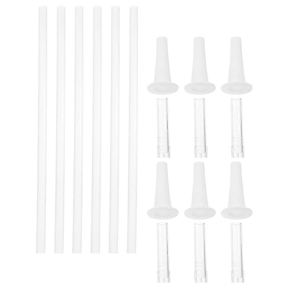 Reusable Silicone and Material Kit for Drinking Use White Color 6 Sets Easily Fit Most Sports Water Bottles