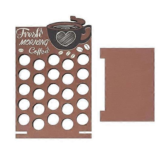 Coffee Capsule Storage Rack Large Capacity Easy to Assemble Countertop Wooden Coffee Pods Display Rack