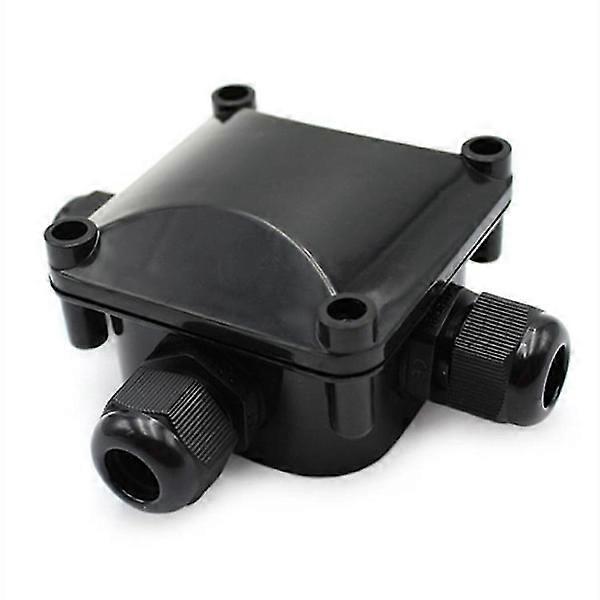 Junction Box, 3-Way Junction Box IP68 Waterproof Connection Box Outdoor Electrical Junction Box Black (5 Pcs) 68mm