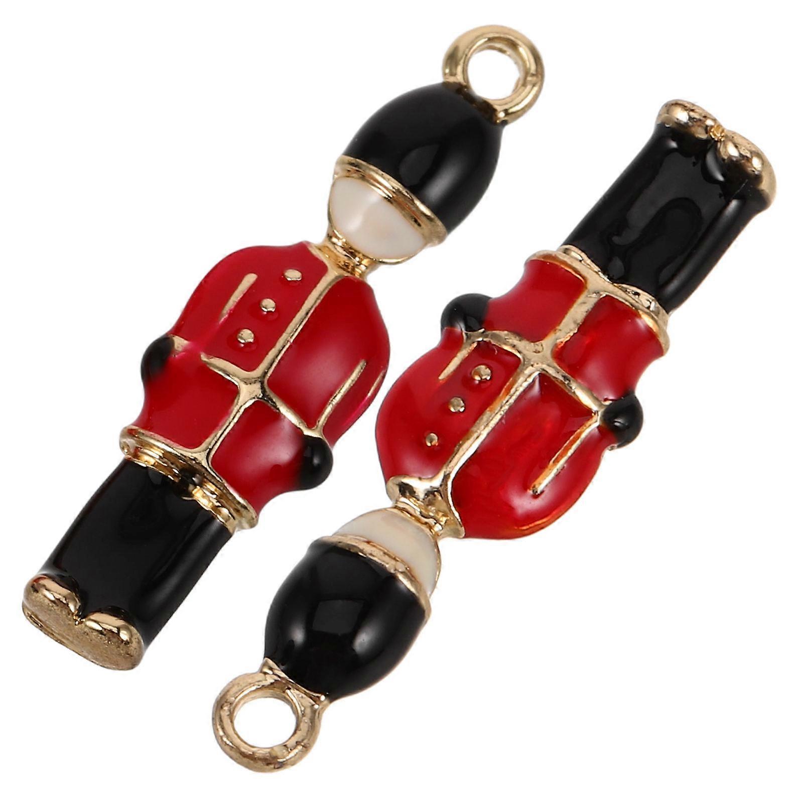 Nutcracker Charm Set with Unique British Style Design for Jewelry Making Projects Multi Color Zinc