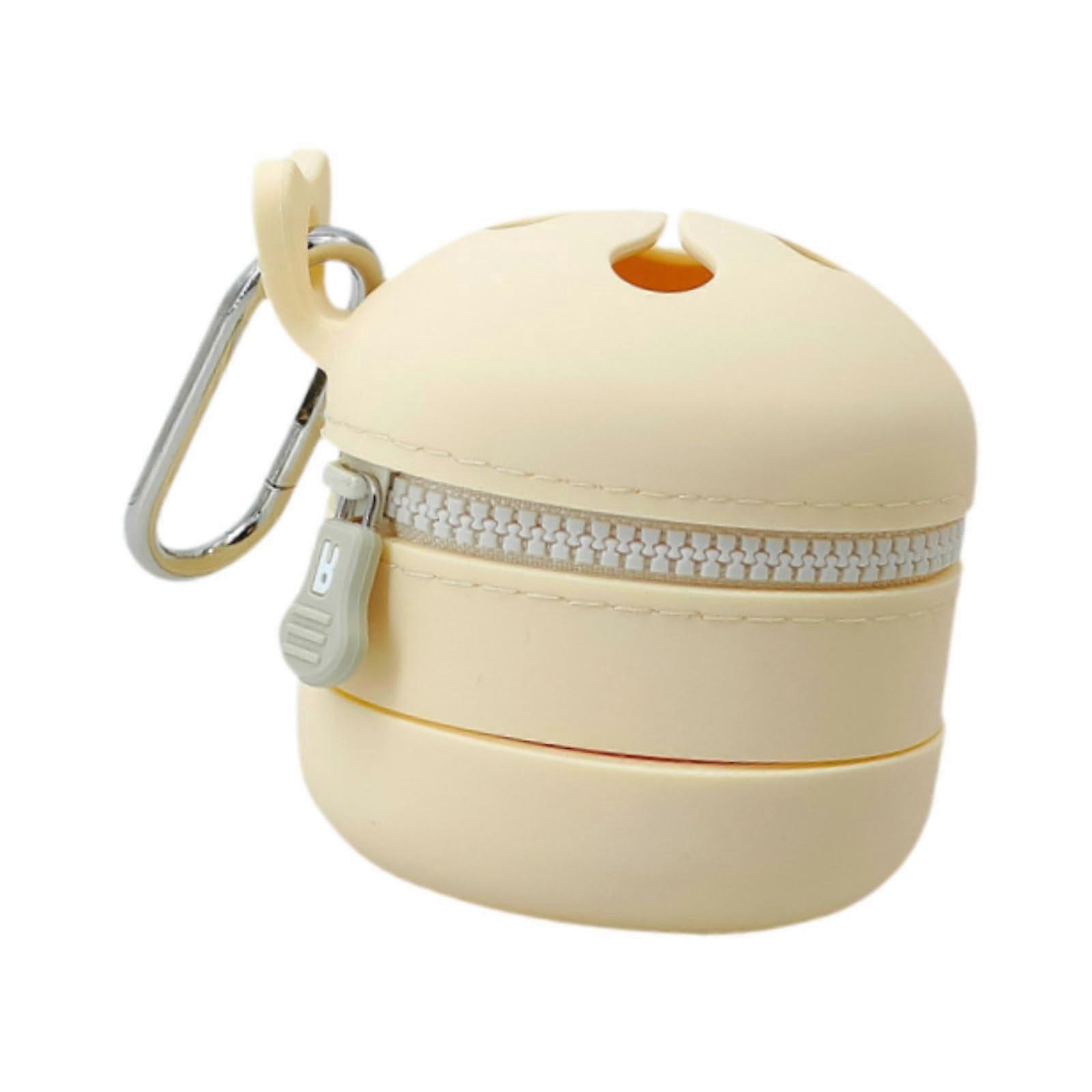 Portable Fly Fishing Trash Can, Multifunctional Storage Unit with Hooks in Beige, Durable Fishing Accessory for Outdoor Use