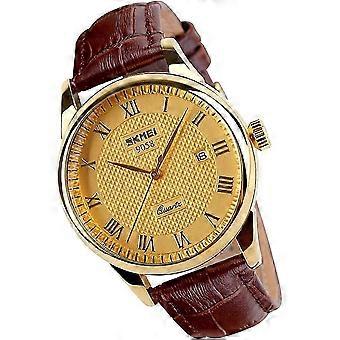 Watch for Men Business Dress Classic Fashion Casual Black Leather Quartz Analog Waterproof Calendar Date Light Simple Wrist Watches Dad Fathers Gifts