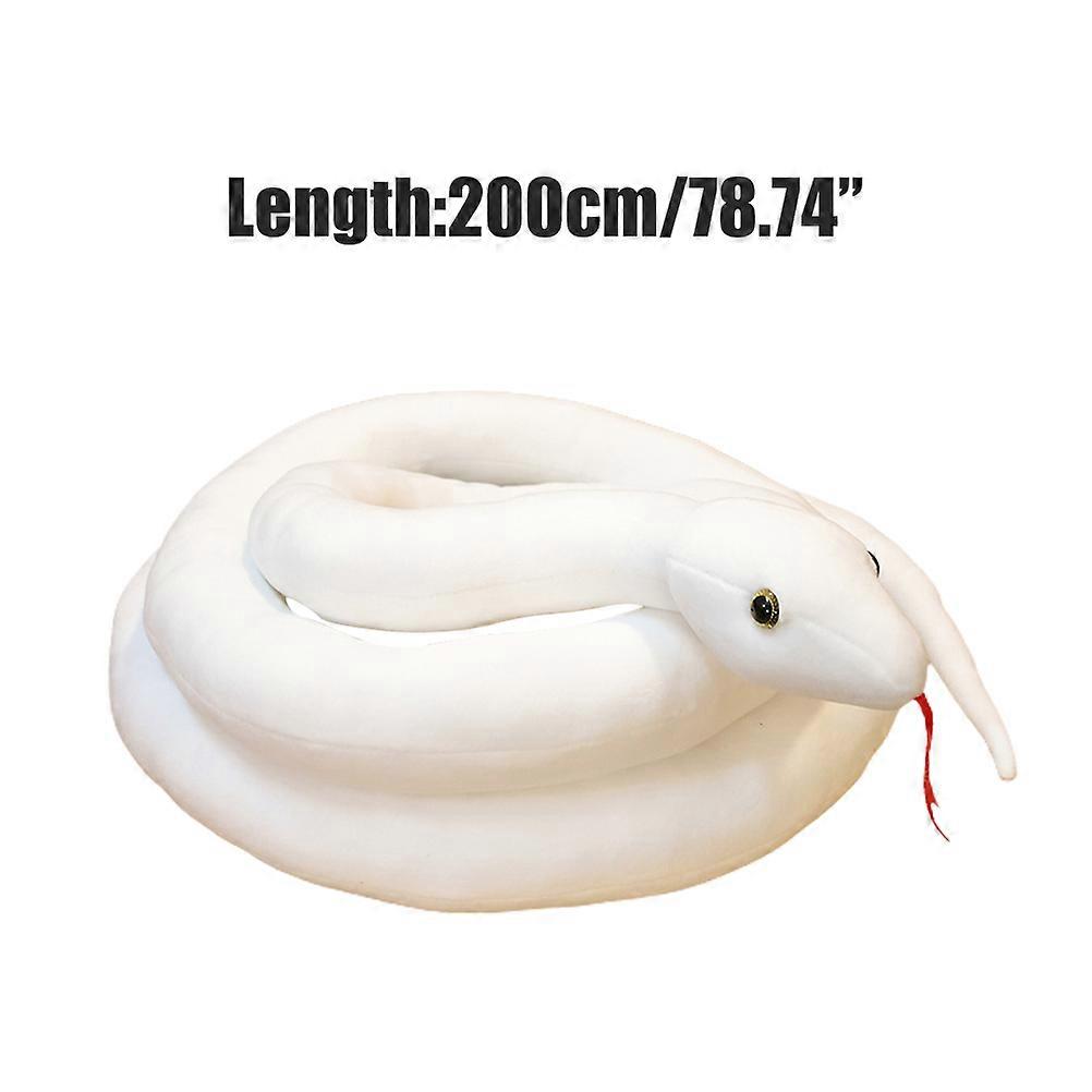 Soft Toy Simulation Python 200cm Plush Snake Gold Green Brown