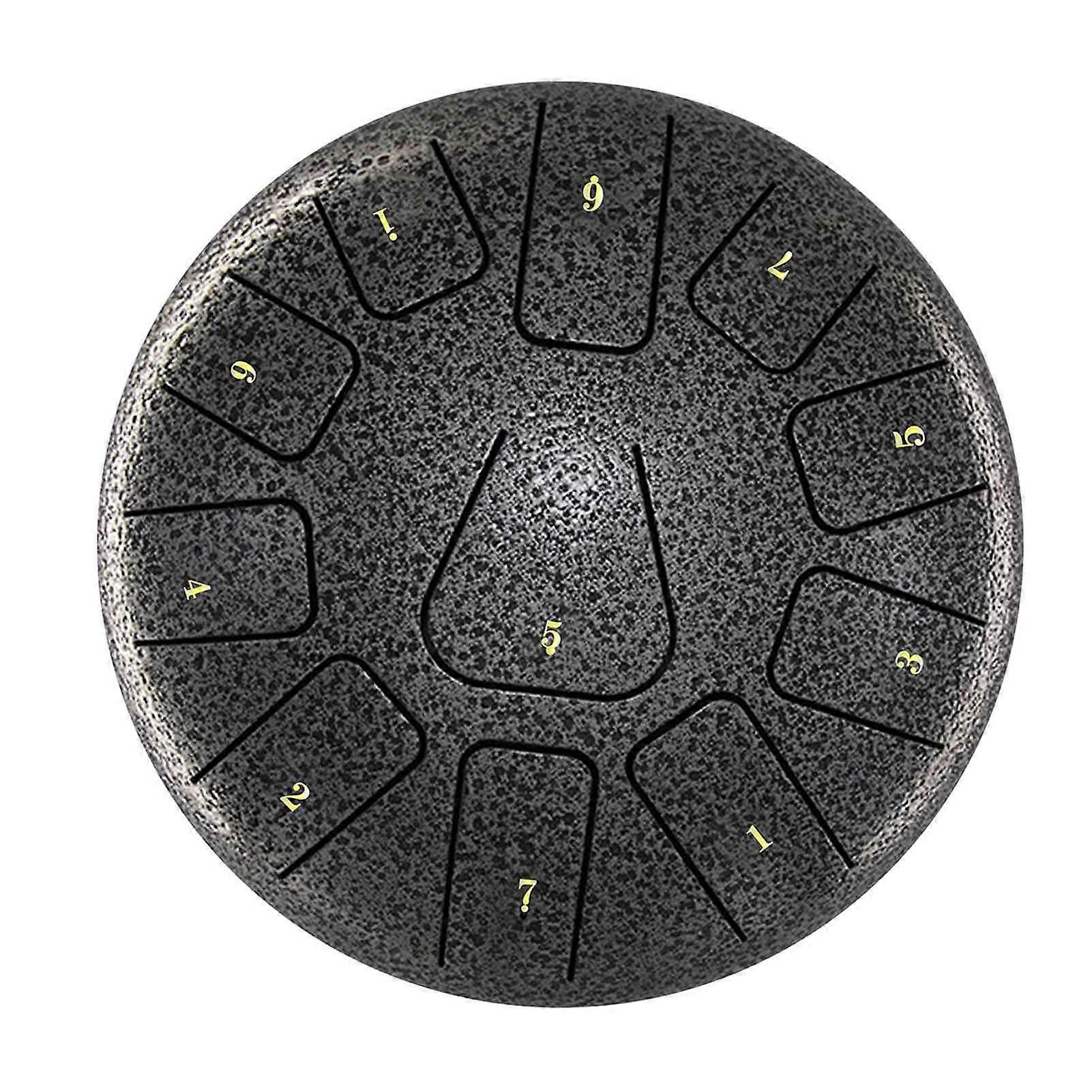 Tambor de Língua de Aço de 8 Polegadas 11 Notas com Marretas & Saco, Multicolorido