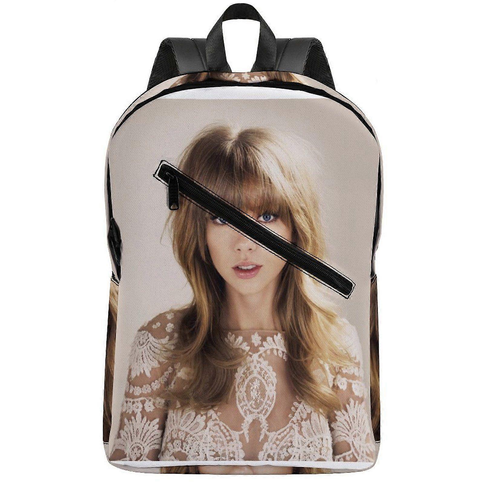 w661 Taylor Swift Durable 300D PU Backpack with Semi-Full Print and Soft Padded Back Panel for Everyday Carry u661