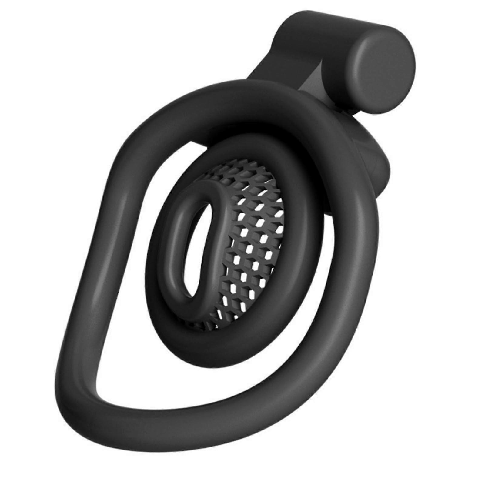 Male Flat Negative Resin Chastity Cage with 4 Rings Chastity Device for Men DEhlZ18 (Black, Negative) Negative Black