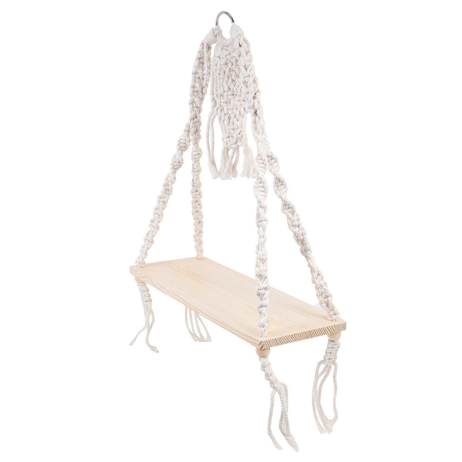 Decorative Tapestry Hanging Shelf with Plant Display Function Indoor Use 44.5X40CM 1Set