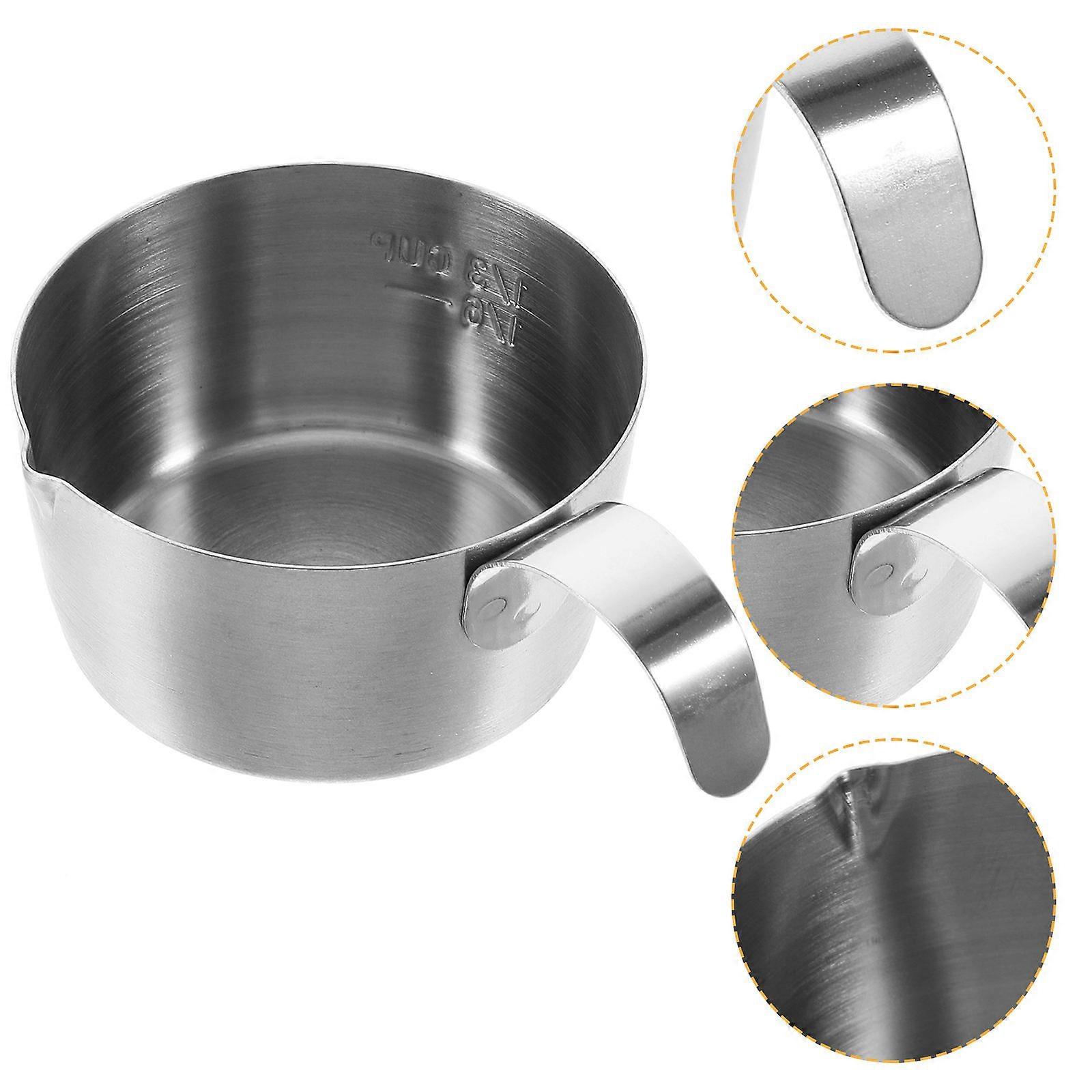 Stainless Steel Espresso Measuring Cup Pouring Pitcher Great For Home Office 9X6X3.3CM Measuring 1Pack