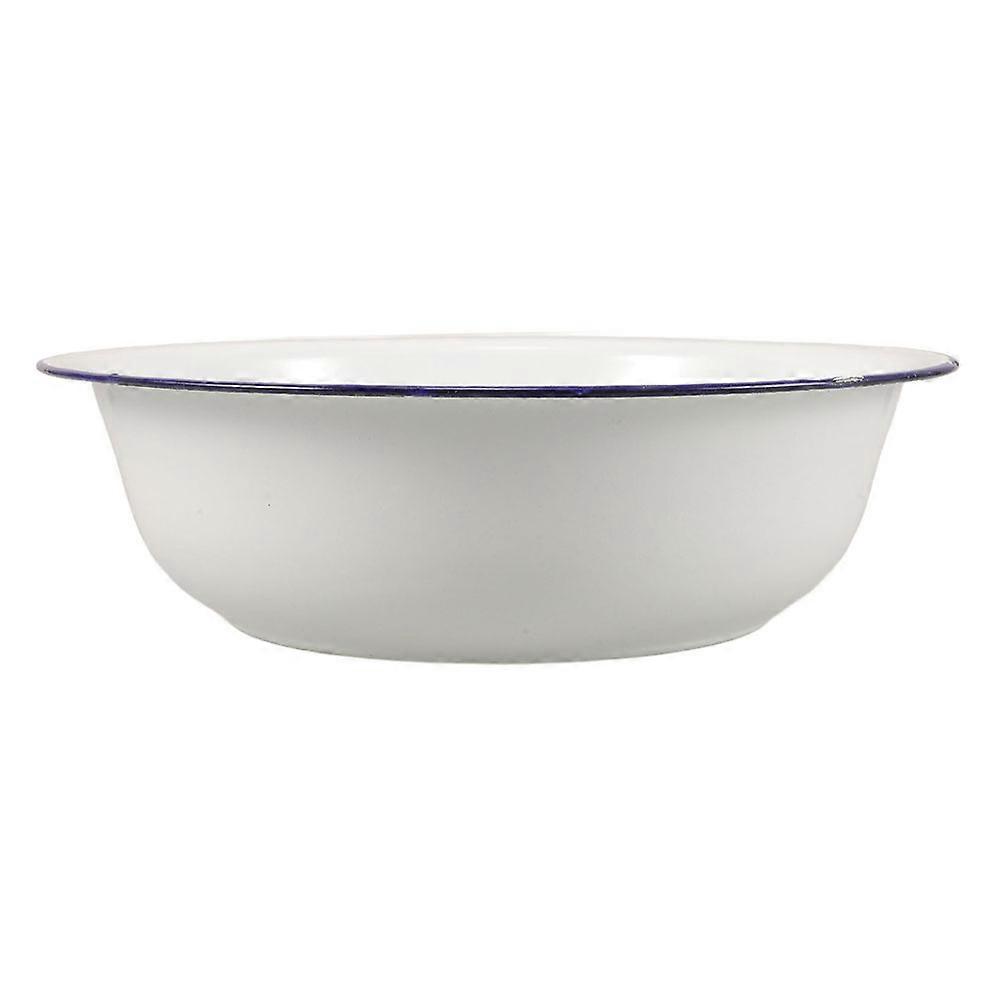 Durable Enamel Wash Basin White Foot Soaking Basin for Kitchen Use