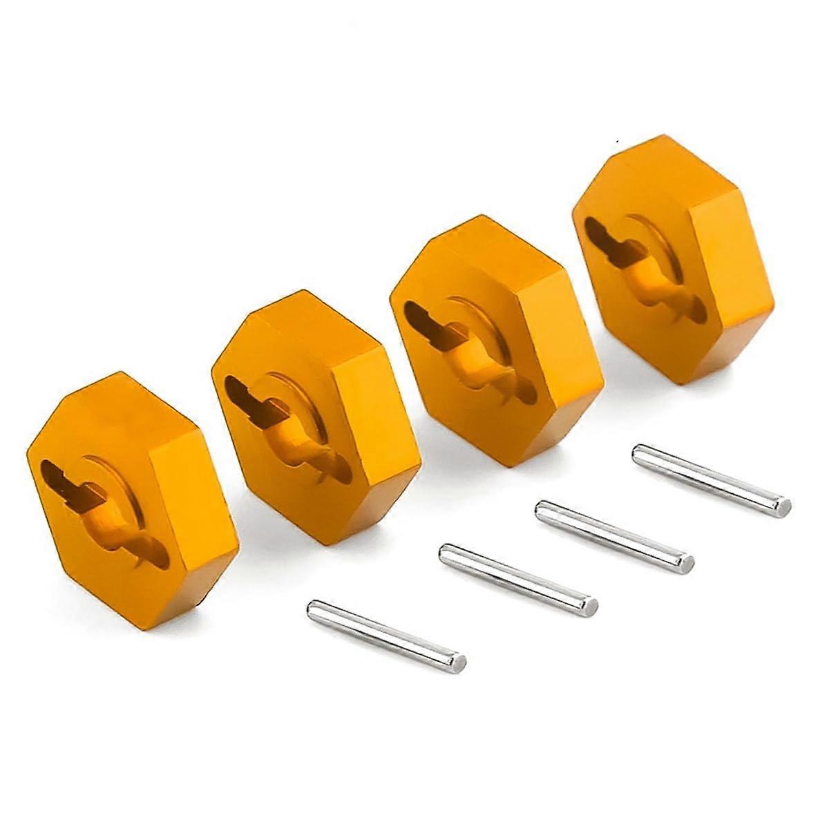 Metal 12 mm Hex Adapter RC Parts for Traxxas 1/16 ERevo Slash 4WD Summit RC Car, Gold