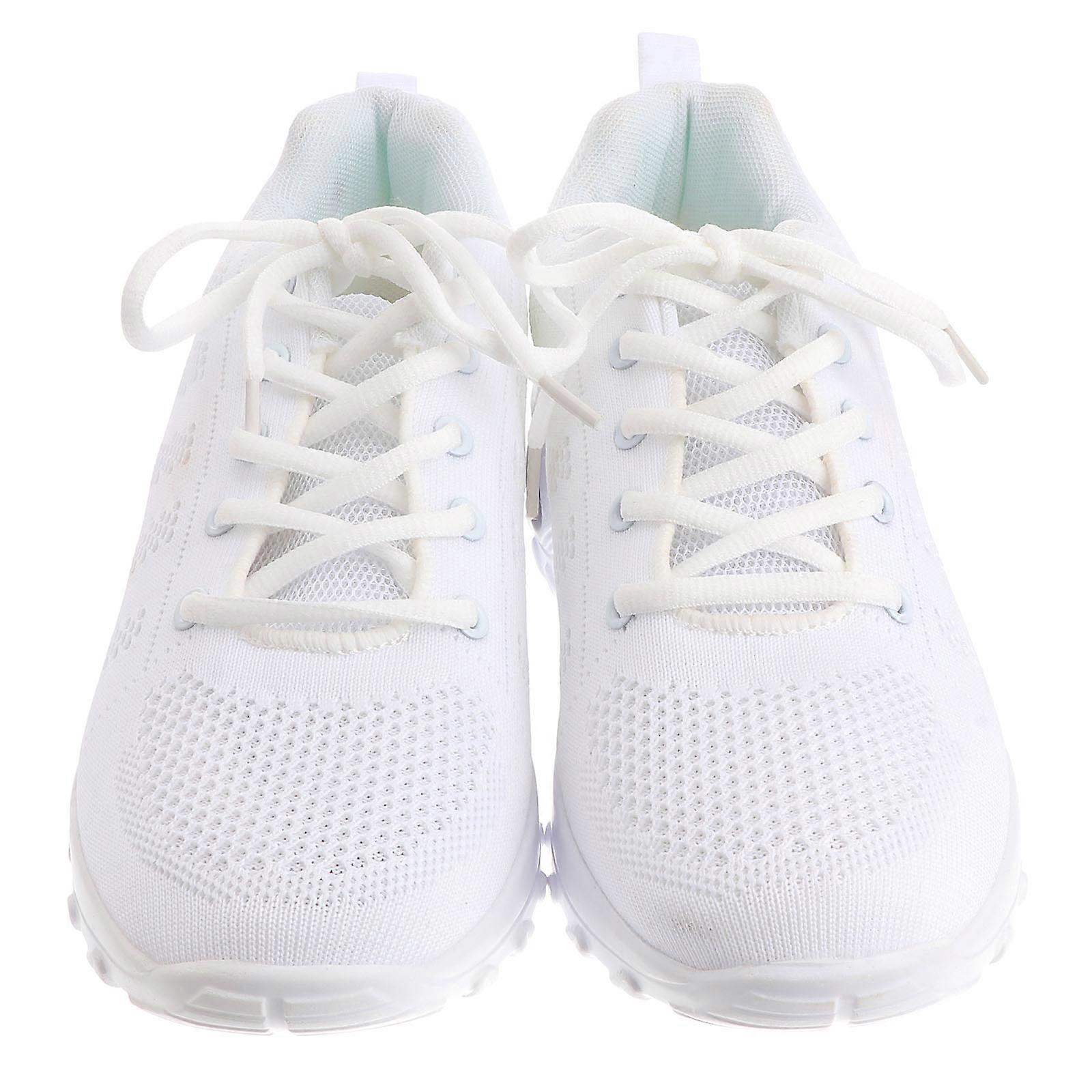 Kadınlar İçin Hafif Tenis Ayakkabıları Spor Salonu Sporları Beyaz Nefes Alabilir 1 Çift