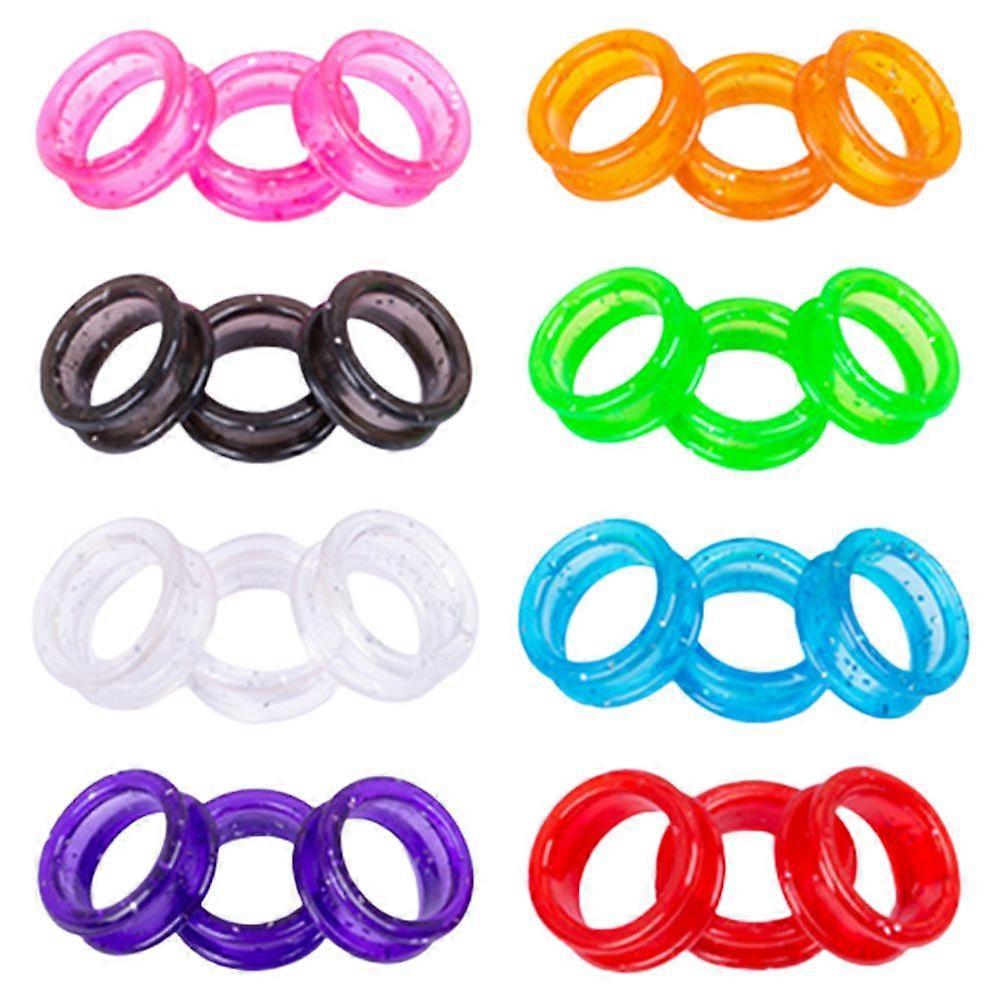 24pcs Silicone Scissors Finger Rings Dog Grooming Pet Shears Ring Thumb Inserts