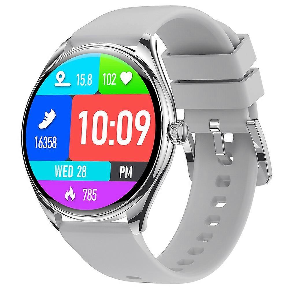 Montre connectée MT55 avec écran AMOLED de 1,43 pouce, moniteur de fréquence cardiaque et bracelet en silicone