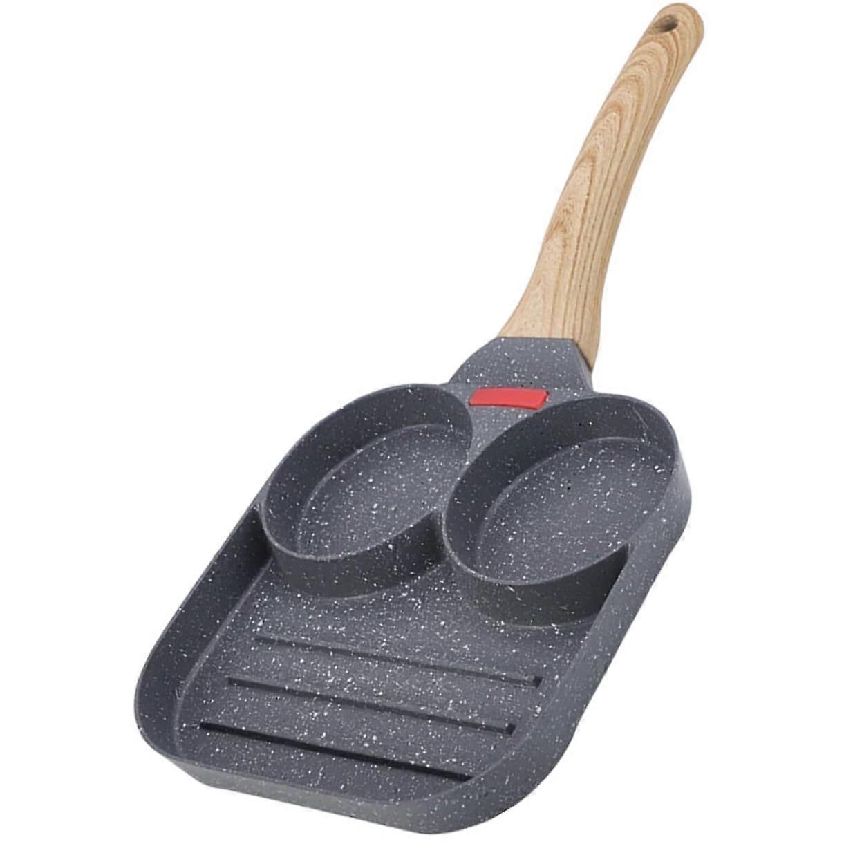 Handheld Nonstick Divided Skillet for Eggs and Pancakes Induction Compatible