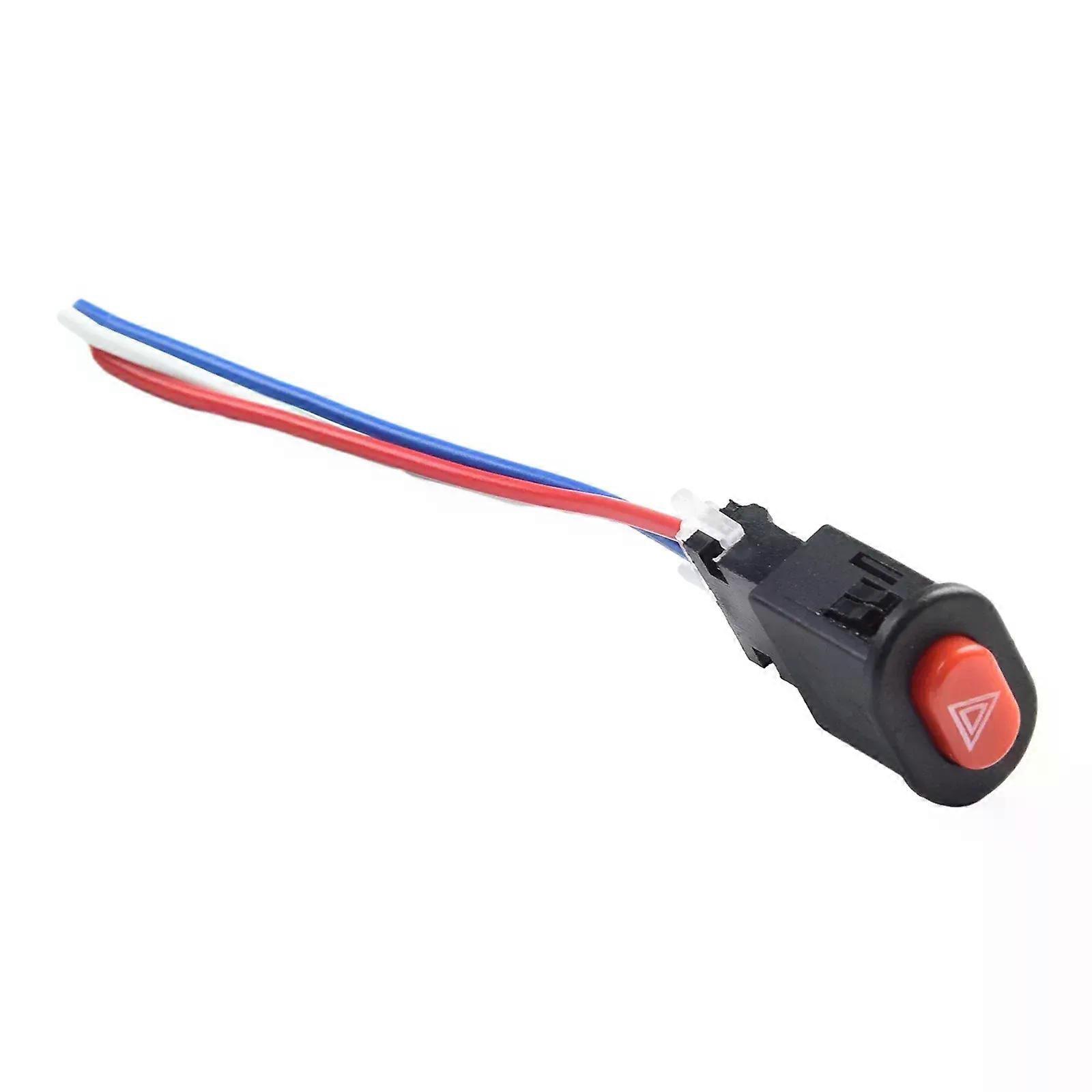 Button Switch Motorcycle Double Flash Hazard Light Modified Plastic Scooter 1x 5A Accessories High Quality Useful