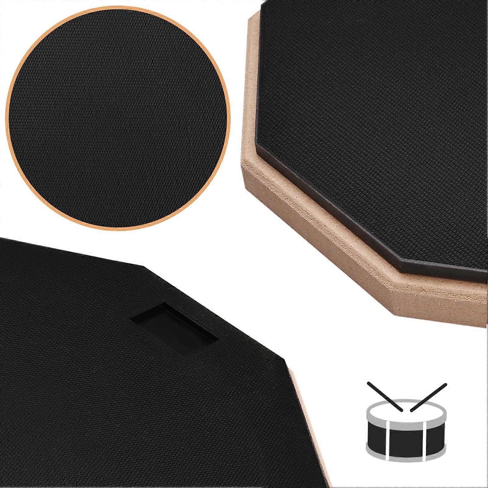 12 Inch Drum Practice Pad Mute Drum Pad with Drum Stick Carrying Bag for Students Beginners