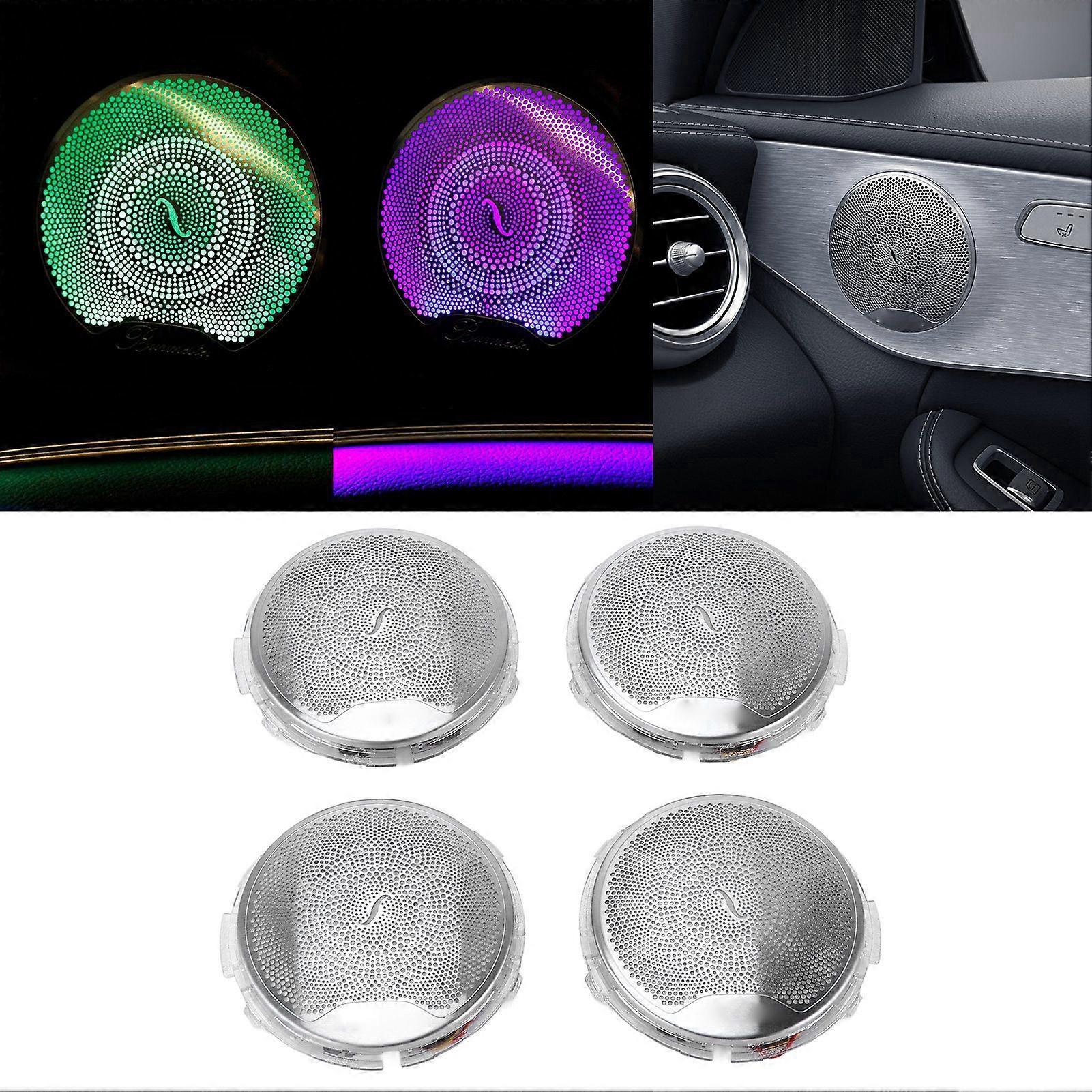64-Color Midrange Door Speaker Covers, 8.5cm Matte Chrome, 2019-21
