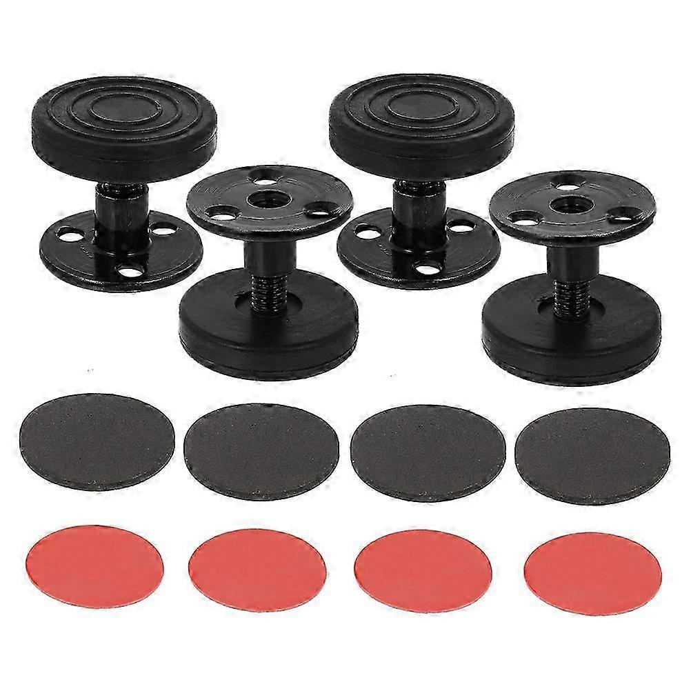 ヘッドボード調整可能なネジ式ベッドフレームストッパーリビングルーム用ウォールベッドストッパー1Set4X3.8X3.8CMBlack SZRH A-DS