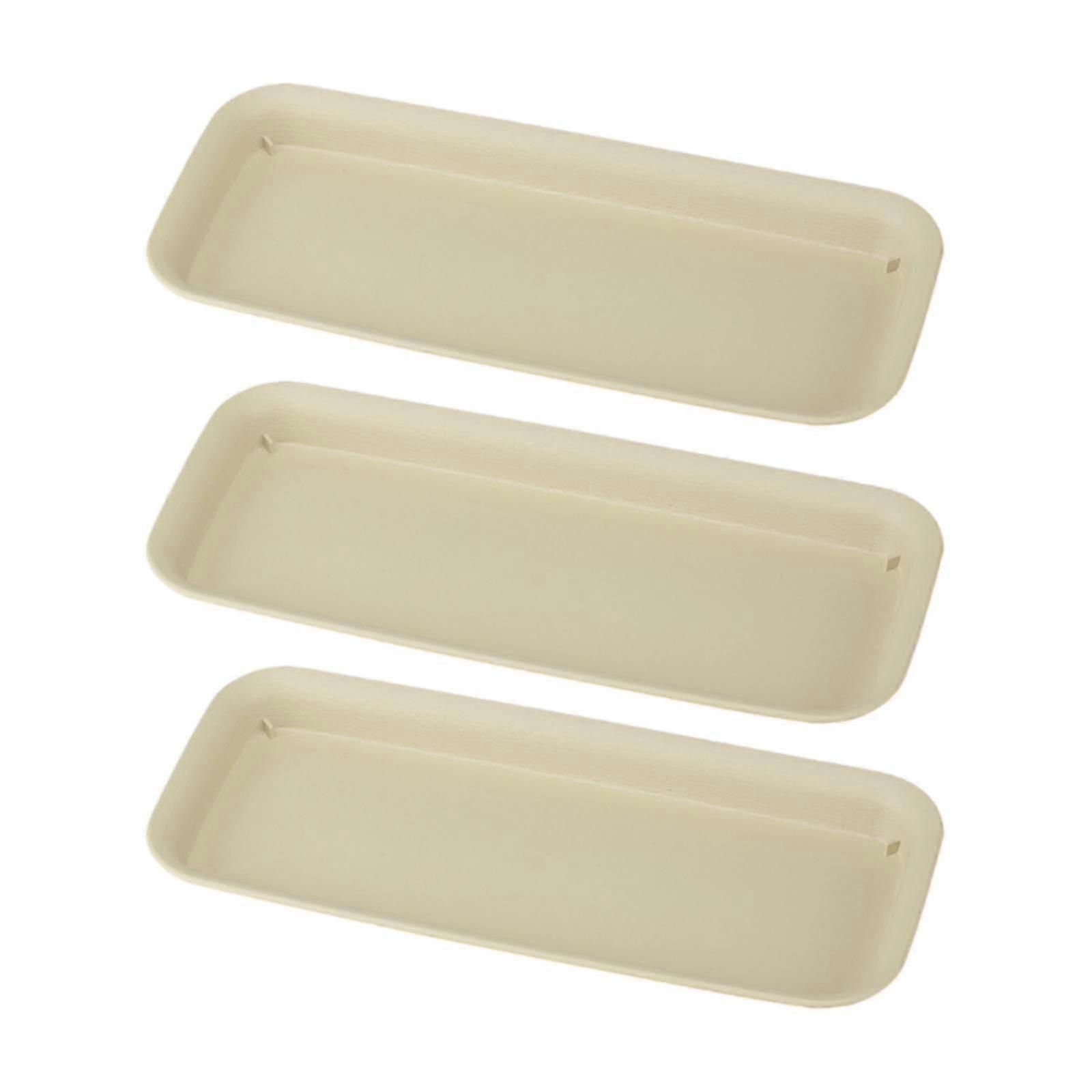 3st rektangulära växtfat växtvatten droppbricka, växtavlopp...