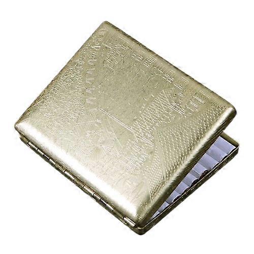 Pure Copper Cigarette Case Relief Cloud Inlaid Design