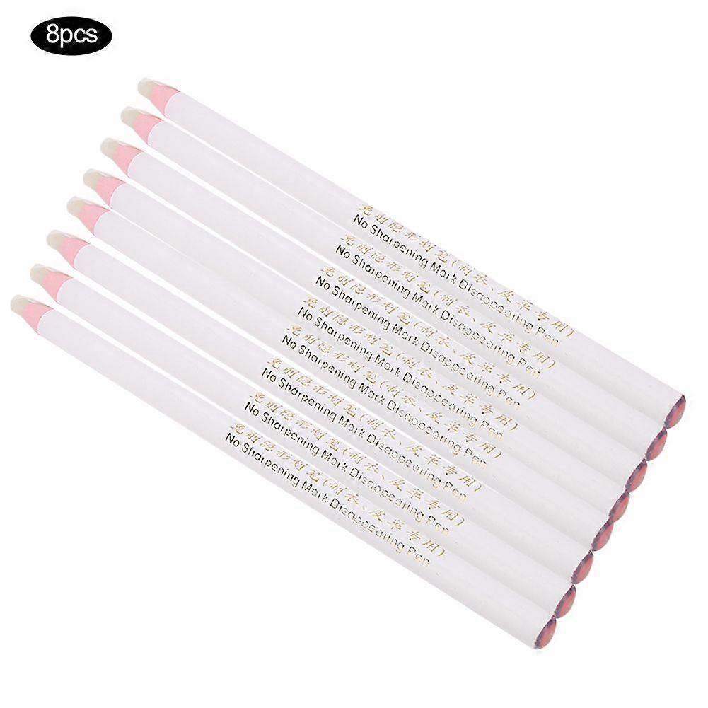 8Pcs Chinagraph Marker Pencil White Peel Off Wax Fabric China Marking Pen for Glass