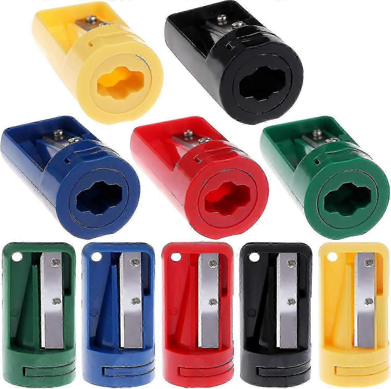 10pcs Carpenter Pencil Sharpener, Colourful Manual Portable Woodwork Pencil