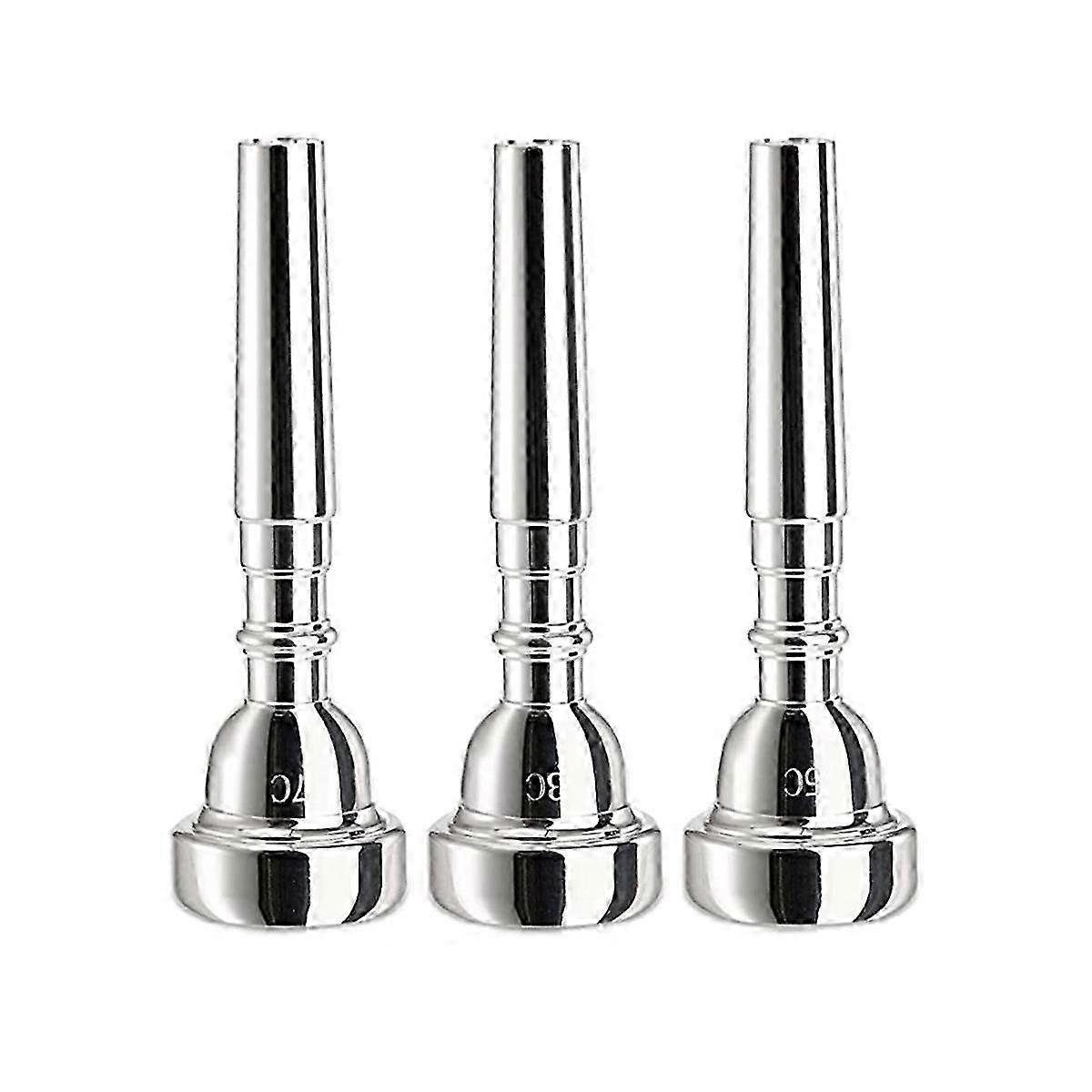 Beginners to Professionals Trumpet Mouthpiece - 7C, 5C, 3C Silver Plated for All Skill Levels