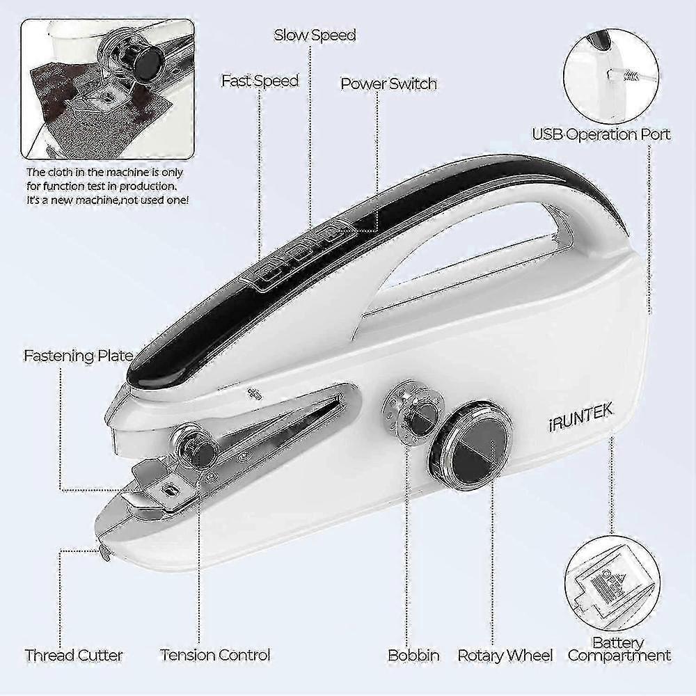 Portable Handheld Sewing Machine for Beginners, Kids & Adults - Home and Travel Use
