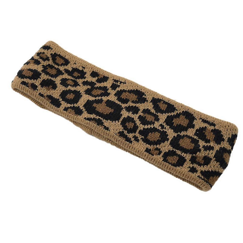 Leopard Print Wool Headband for Decor Made of Reusable Material One Size Fits All Adults and Kids