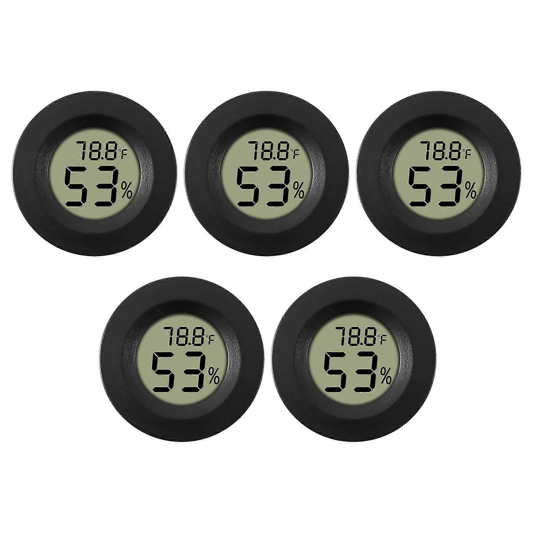 5-pack Hygrometer Thermometer Digital LCD Monitor Humidity Meter Gauge for Humidifiers Dehumidifier