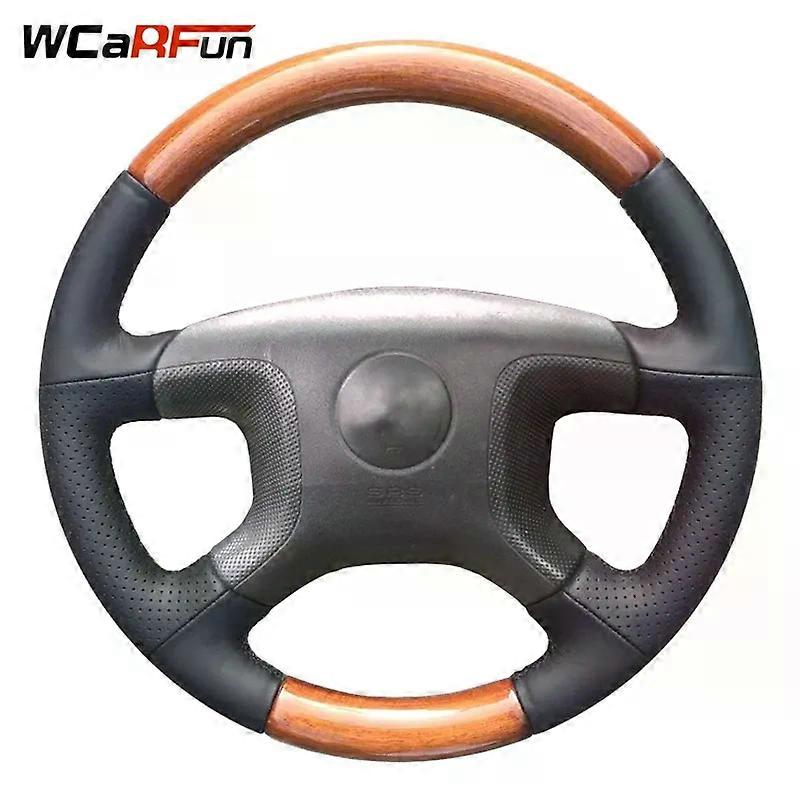 Black Artificial Leather Car Steering Wheel Cover Suitable for Mitsubishi Pajero 2004 2005 2006 2007 2008 2009 2010