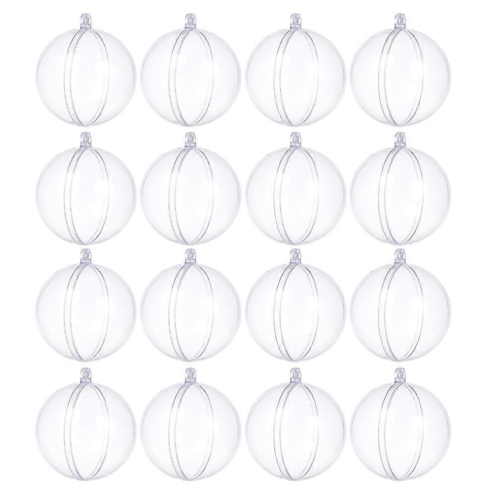 Transparent Clear Fillable Ornament Balls for DIY 24Pcs Plastic Christmas Decor