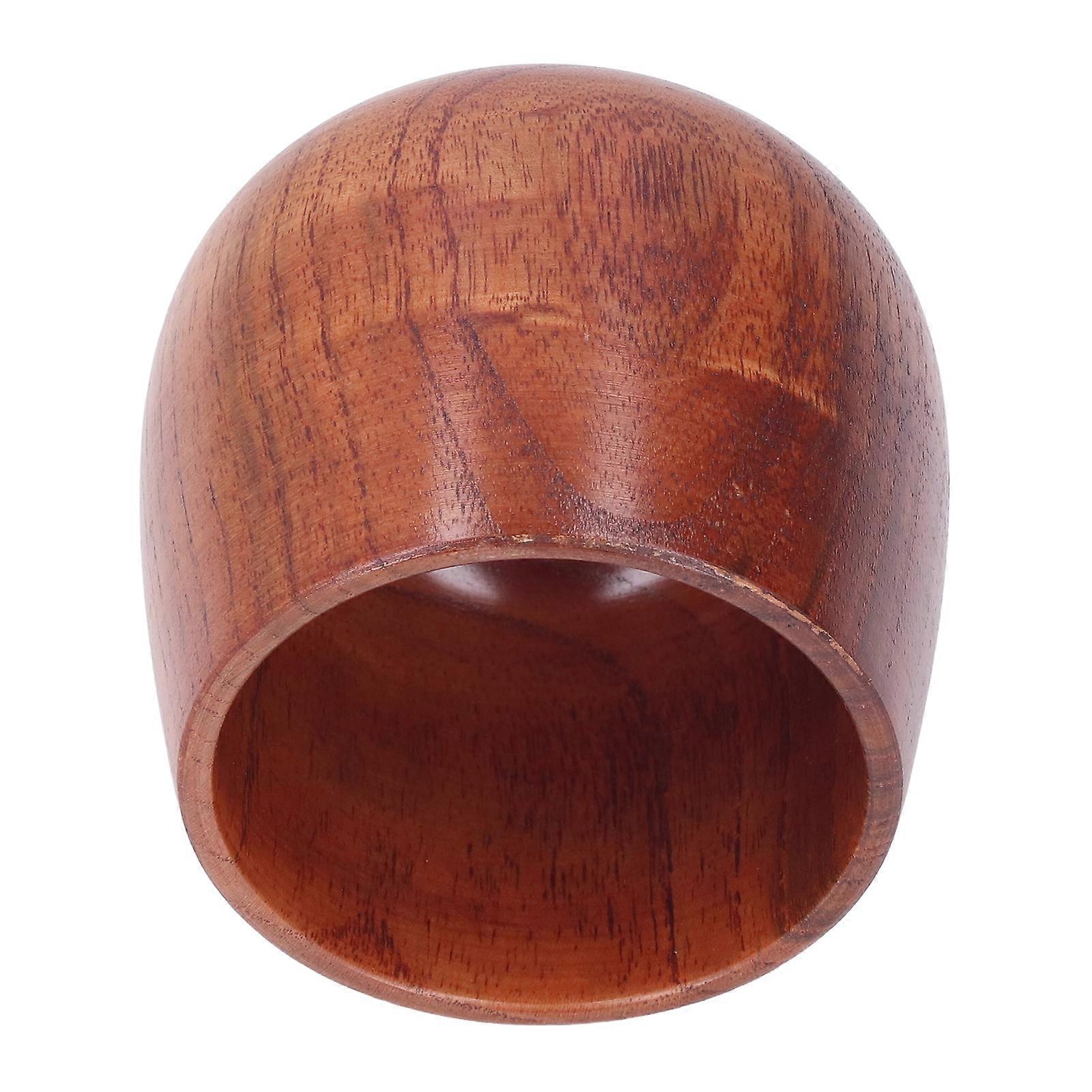 Natural Solid Wood Large Belly Coffee Tea Mug 120g Brown