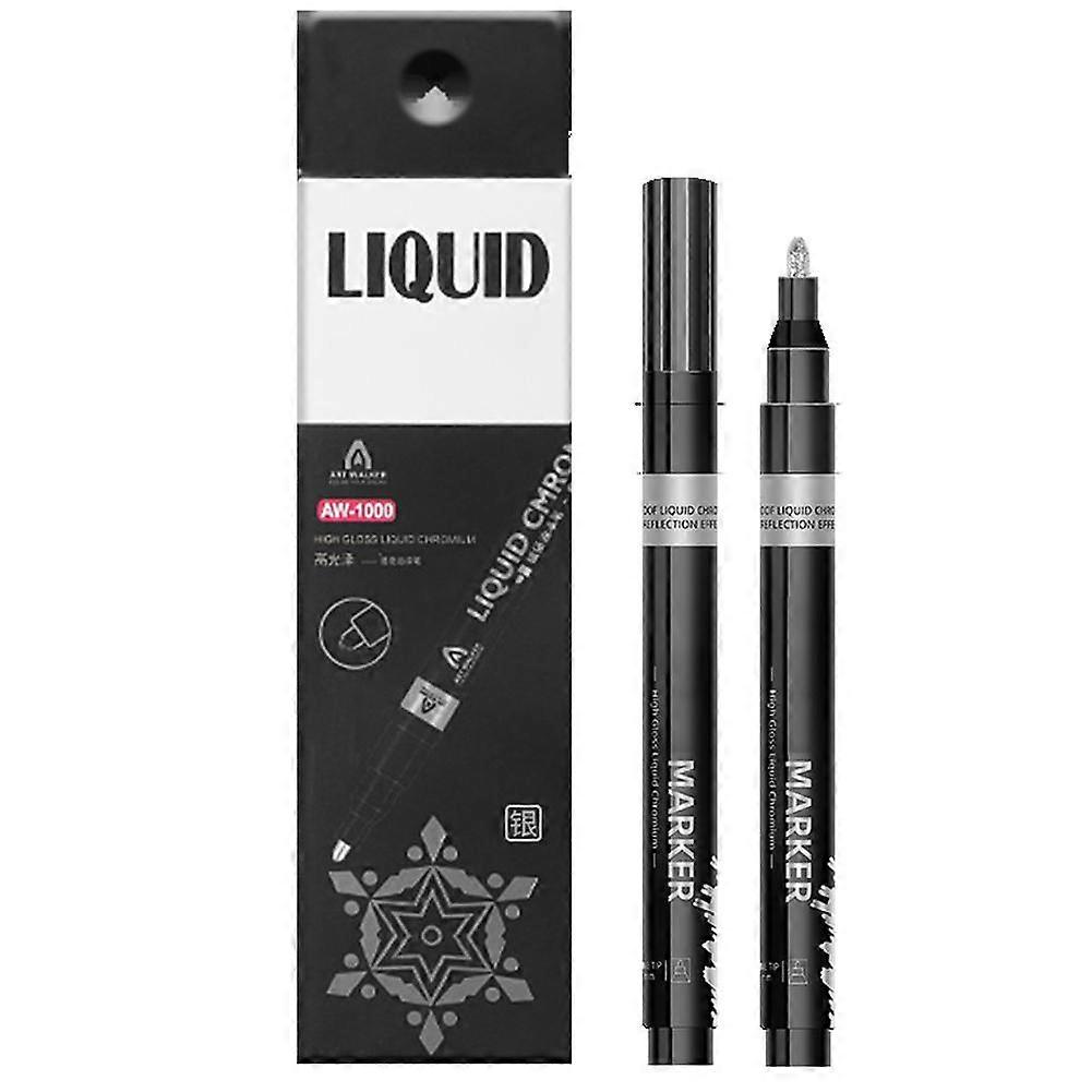 Silver Art Liquid Mirror DIY Highlight Marker Pen Multifunktionsstift