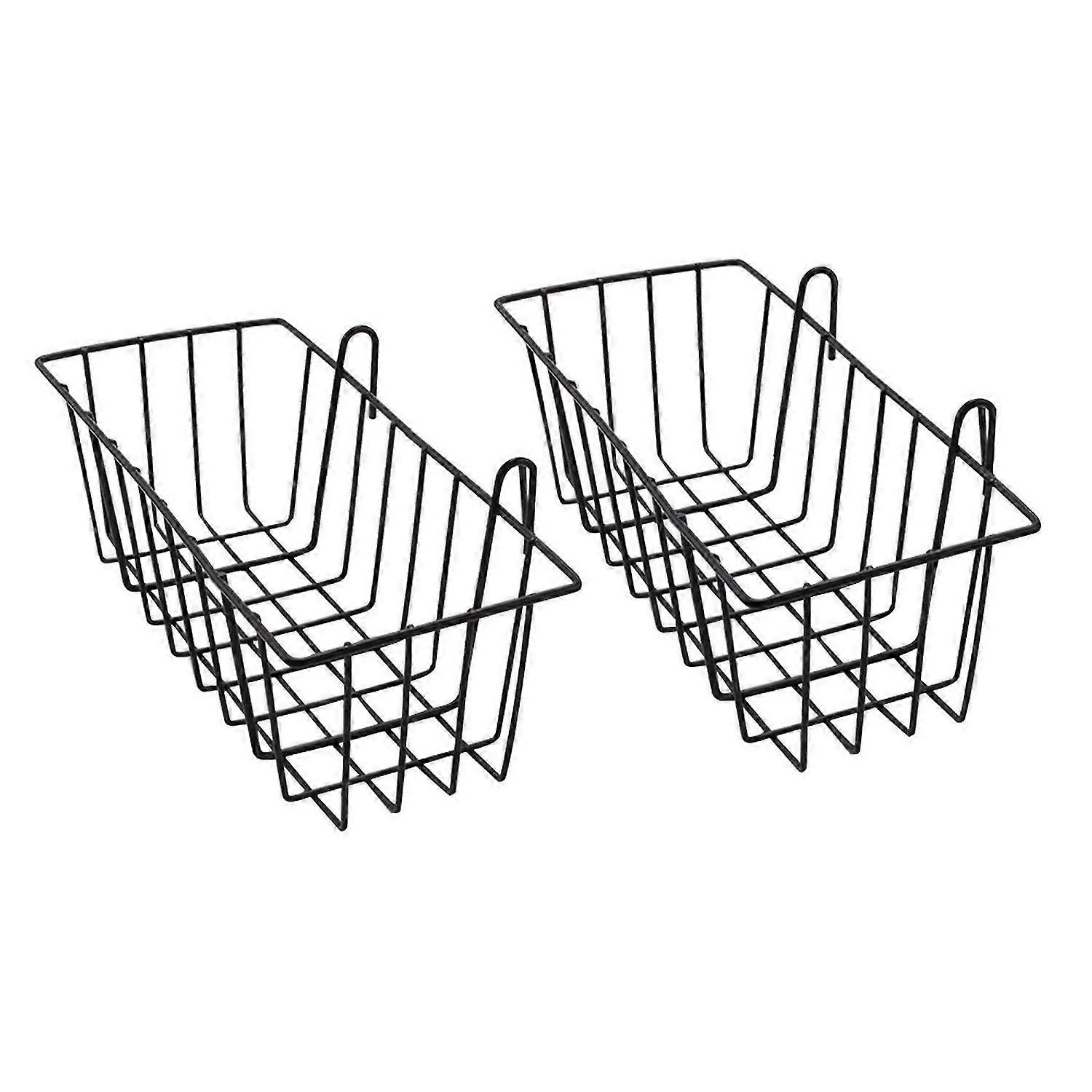 2 Pack Wall Grid Panel Hanging Wire Basket,Grid Wall Storage Basket