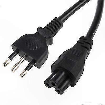 1.5m AC Power Cable for Italian Notebooks, 3-Prong Design, Compatible with Various Devices