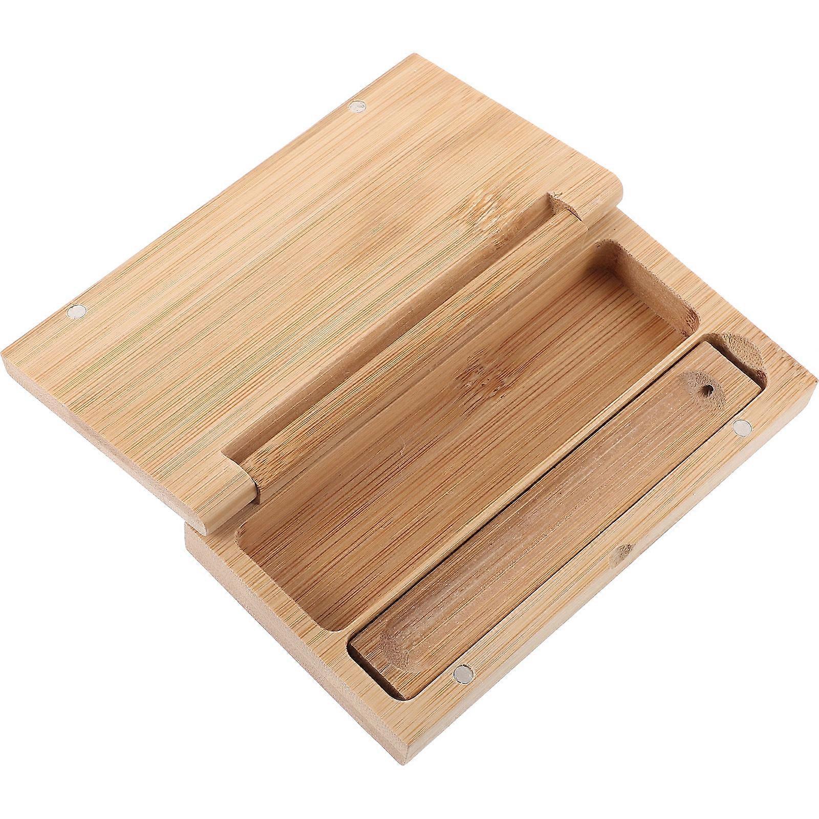 Beige Incense Stick Box Bamboo Burner Holder for Storage 3Sets