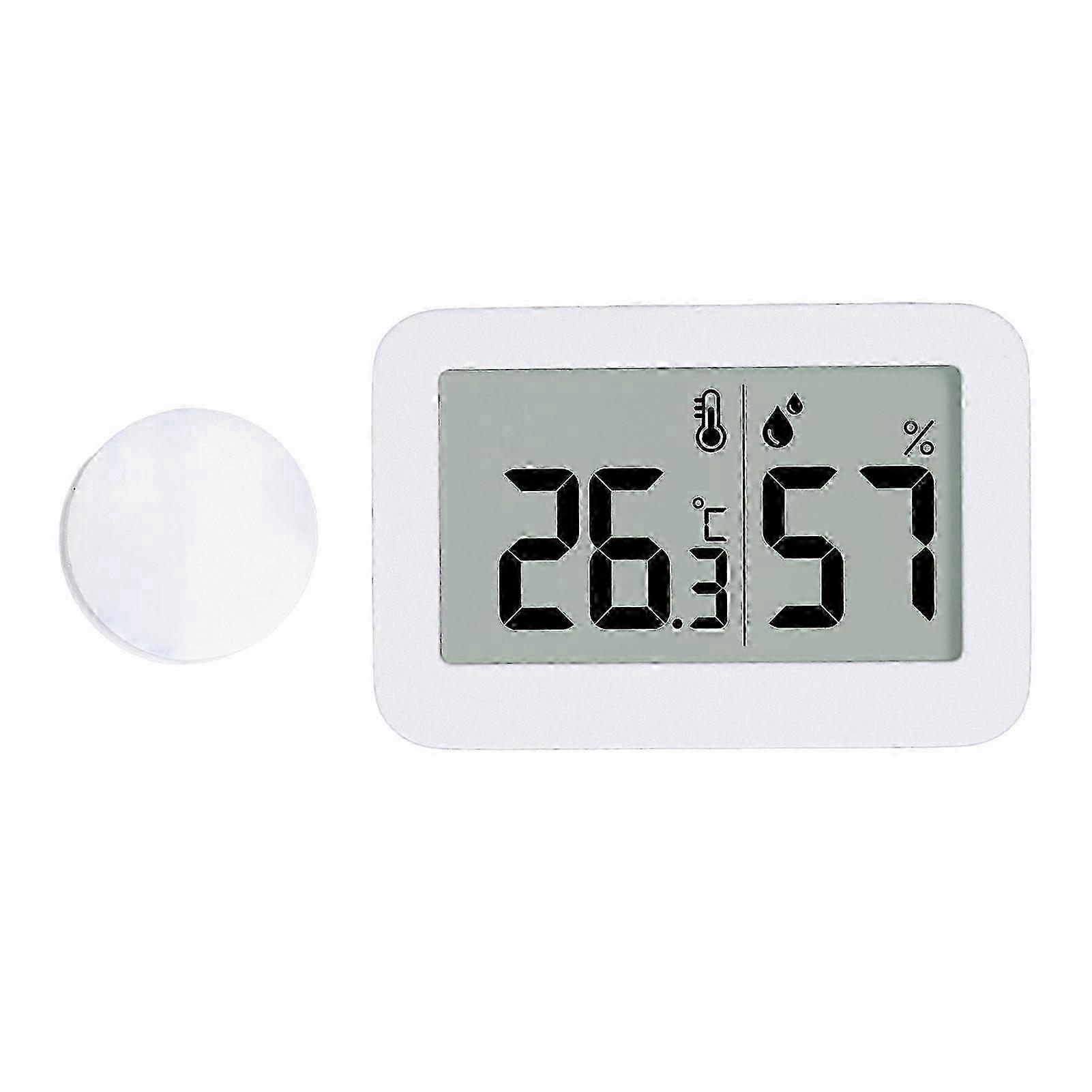 Thermometer Hygrometer LCD Display AM PM ℉ ℃ Switchable Real Time Monitoring Date Clock Mini Temperature Humidity Meter