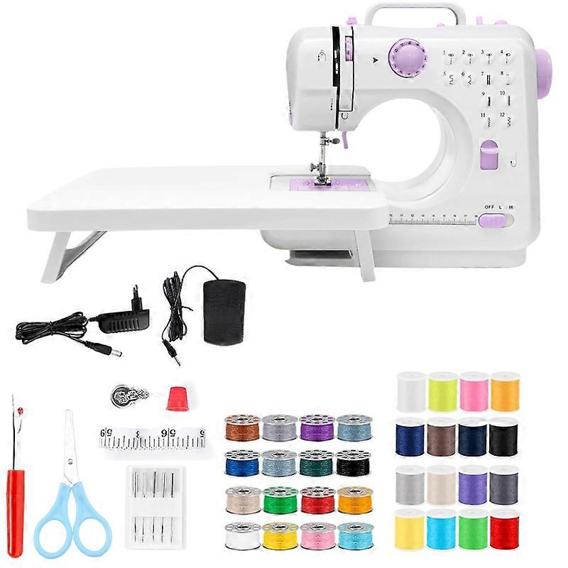 Sewing Machine with Sliding Table12 Built-In Stitches with Foot Pedal
