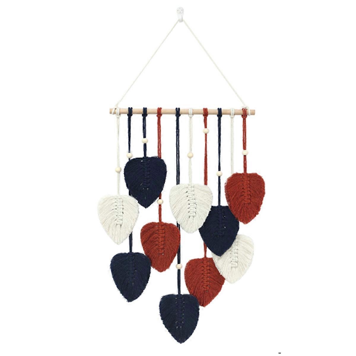 Leaf Tapestry Macrame Wall Hanging Bomiassi Wall Decor,Room Hanging-B