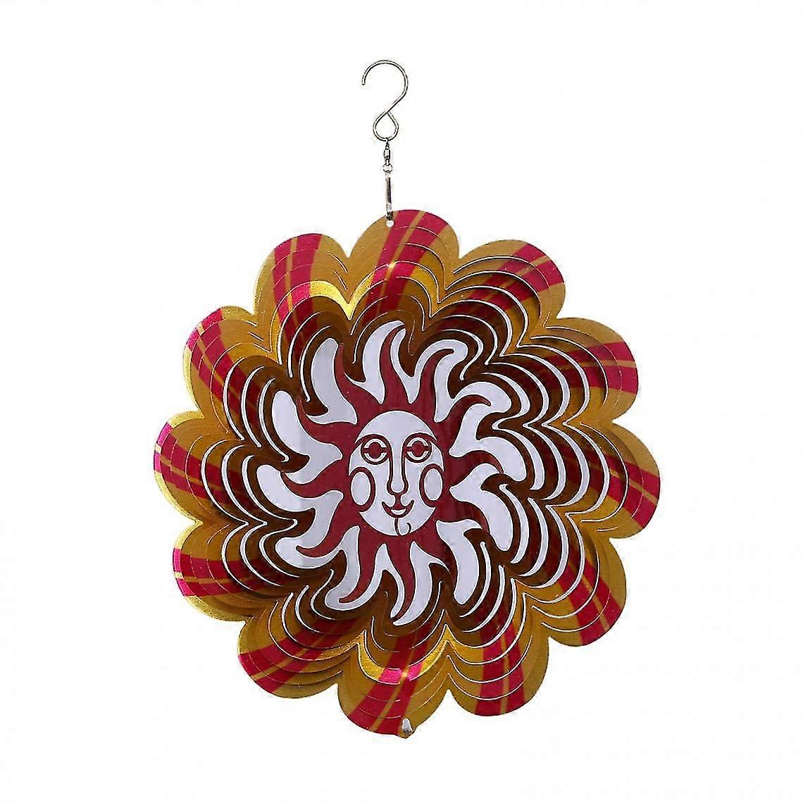 Wind Spinners With Stable Stake Garden Spinner Reflective Paint Style4