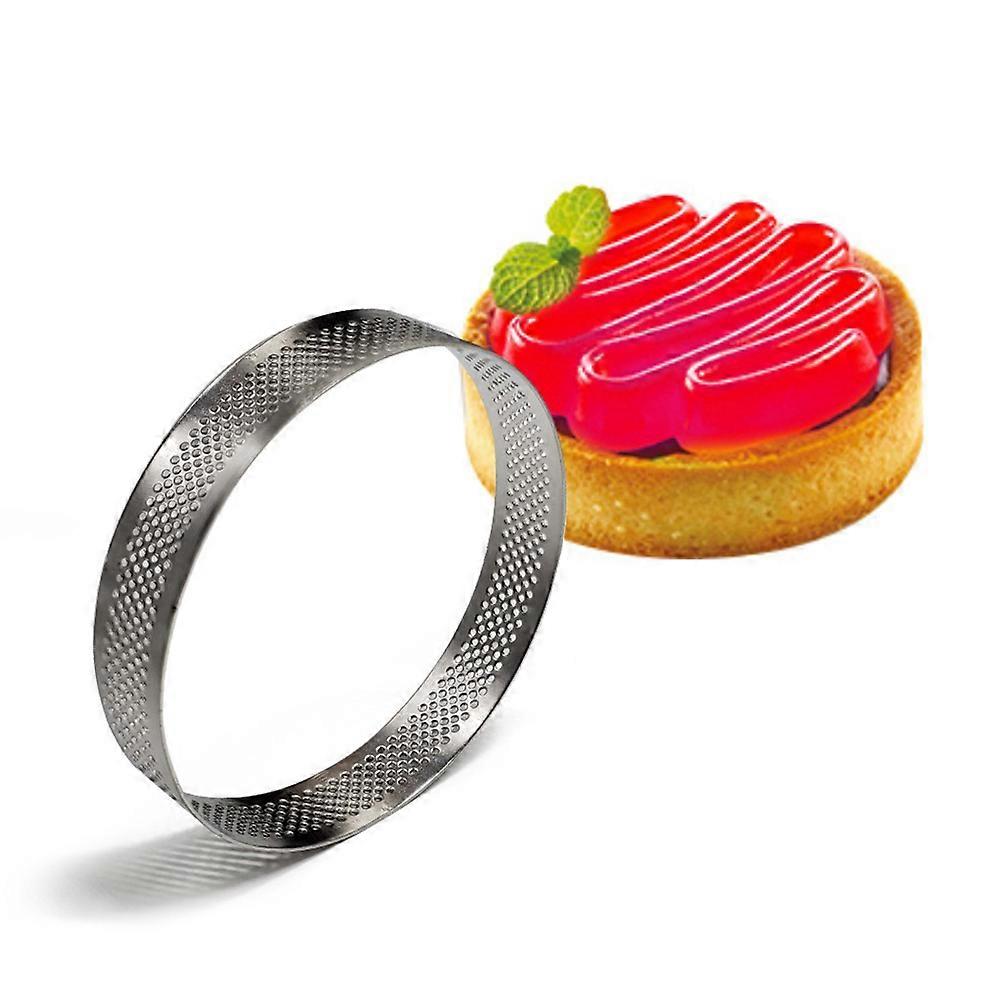 Round Baking Mold Stainless Steel Tart Ring for 1Pcs