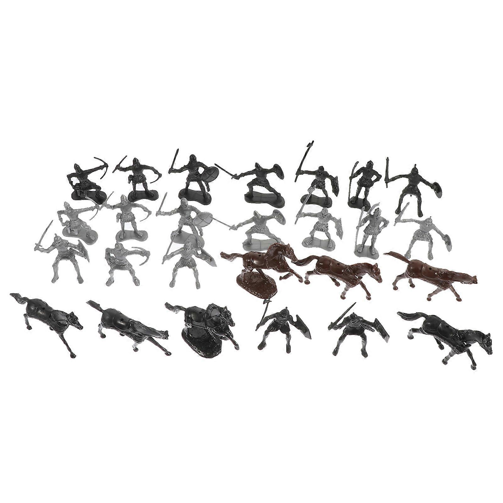 Educational Toy Plastic Soldiers Figures for Playing Use 2Sets Assorted Color