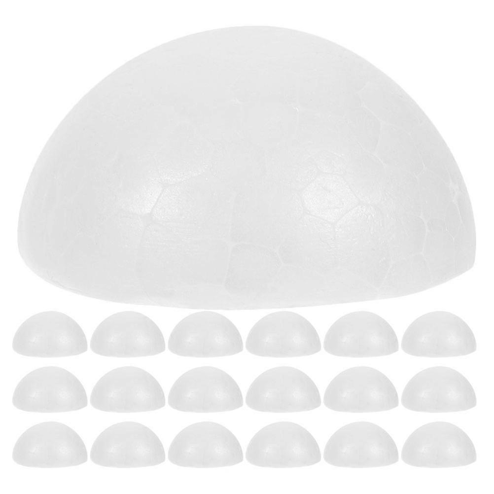 White Foam Balls Hemispherical Polystyrene for Christmas Crafts 300Pcs